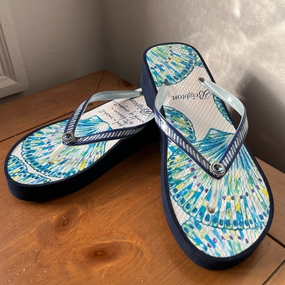 Brighton Women’s CALYPSO SHELL Sand Flip Flops
STYLE SAND NVY2 Navy Blue White 7 - Picture 9 of 15